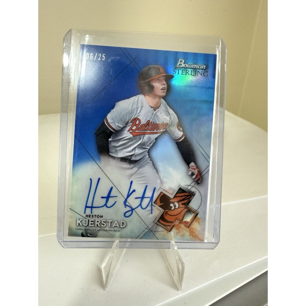 2021 Bowman Sterling-Prospect Blue Refractor Heston Kjerstad Auto 06/25